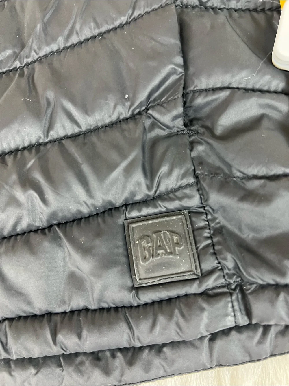 GAP Black Kids Hooded Packable primaloft lightweight Puffer Jacket small